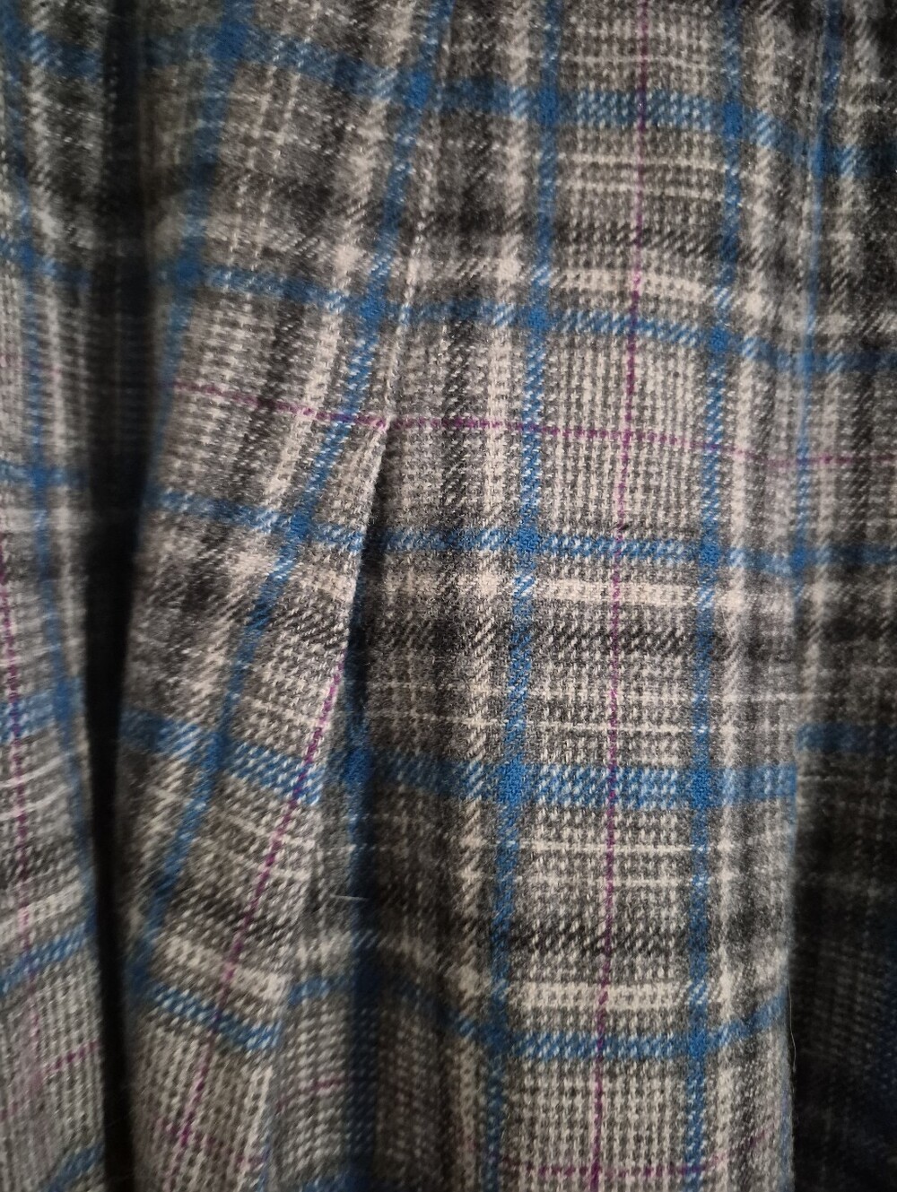 Vintage Pendleton Wool Plaid Pleated Midi Skirt 24W Made USA - Picture 4 of 6